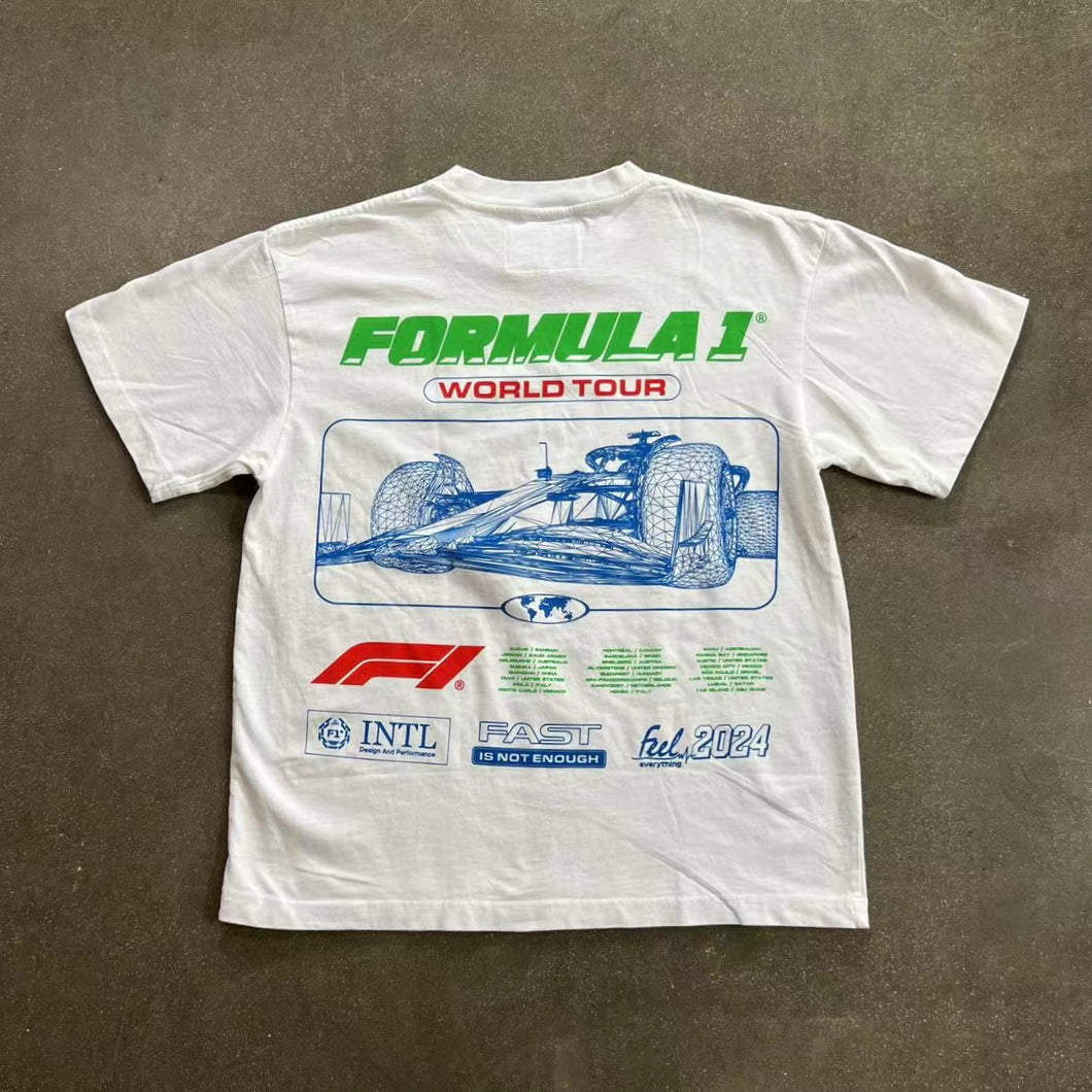 Formula 1 x PacSun World Tour Oversized White T-Shirt