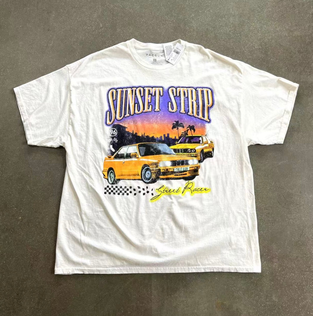 Pacsun Sunset Strip Vintage White T-Shirt