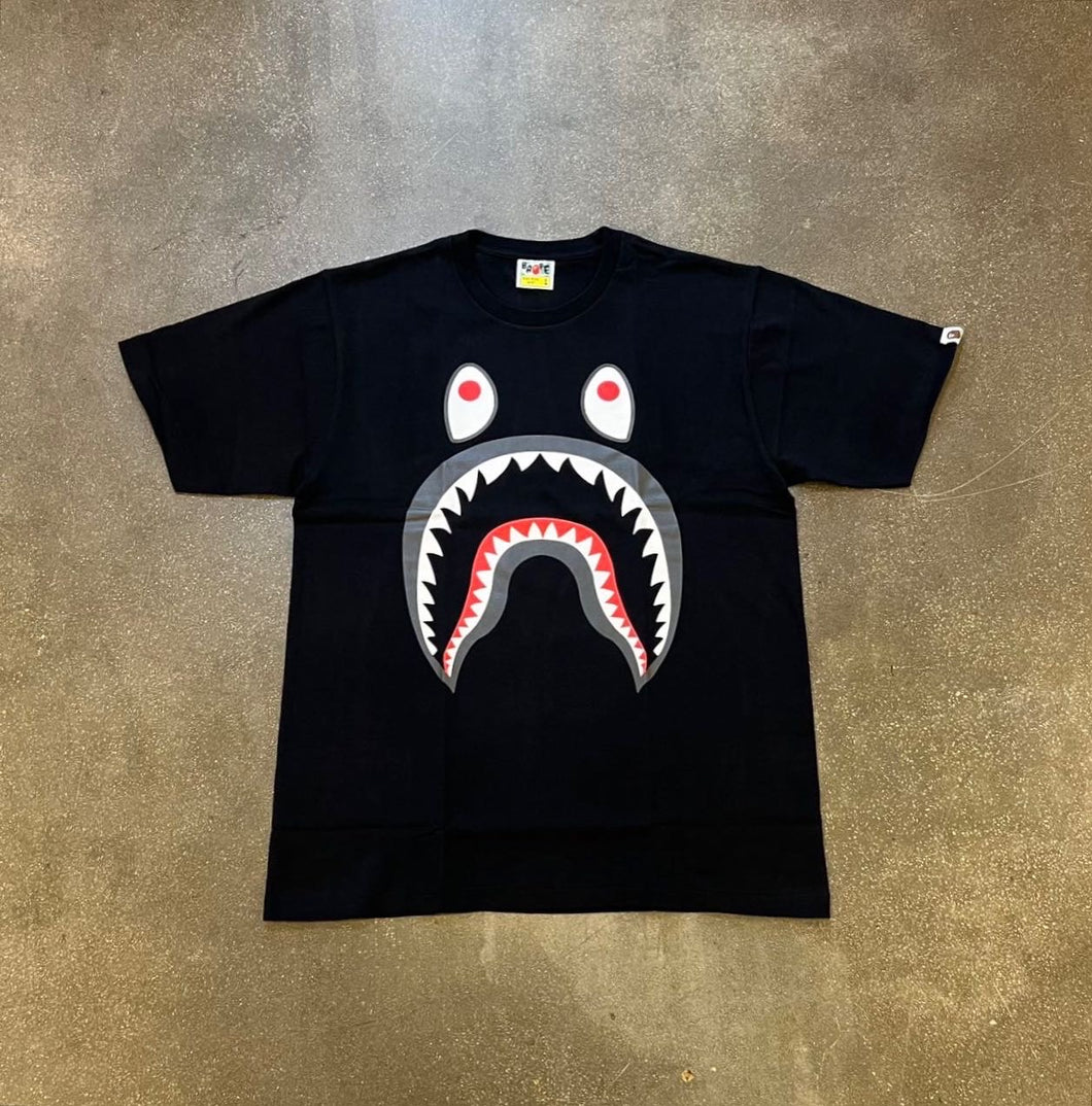 Bape Shark Ponr Black Tee