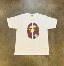 Load image into Gallery viewer, BAPE Zip Big Ape Head White Tee
