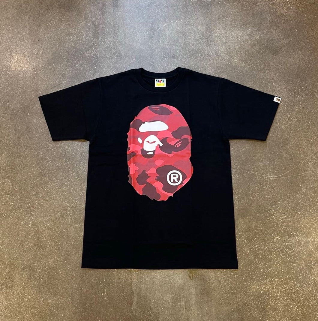 Bape Red Camo Big Ape Head Tee