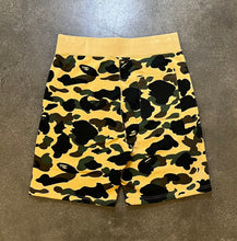 Load image into Gallery viewer, Bape Yellow Camo Shark Shorts
