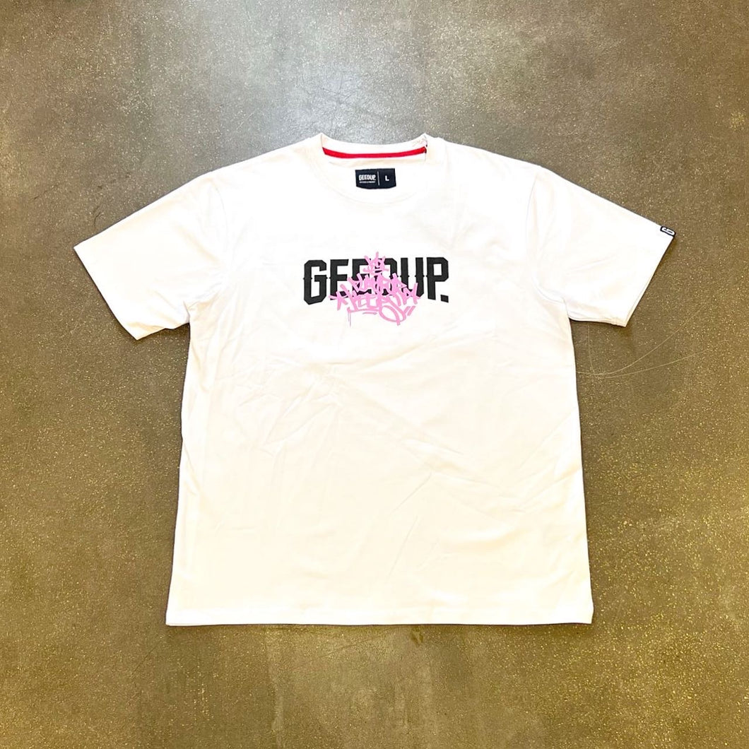 Geedup PFK White Pink Tee