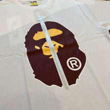 Load image into Gallery viewer, BAPE Zip Big Ape Head White Tee
