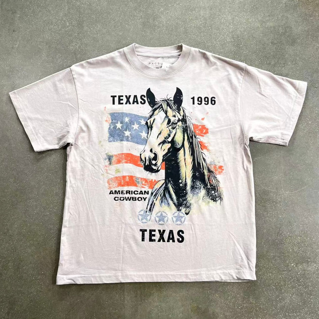 Pacsun Texas '96 Oversized Tan T-Shirt