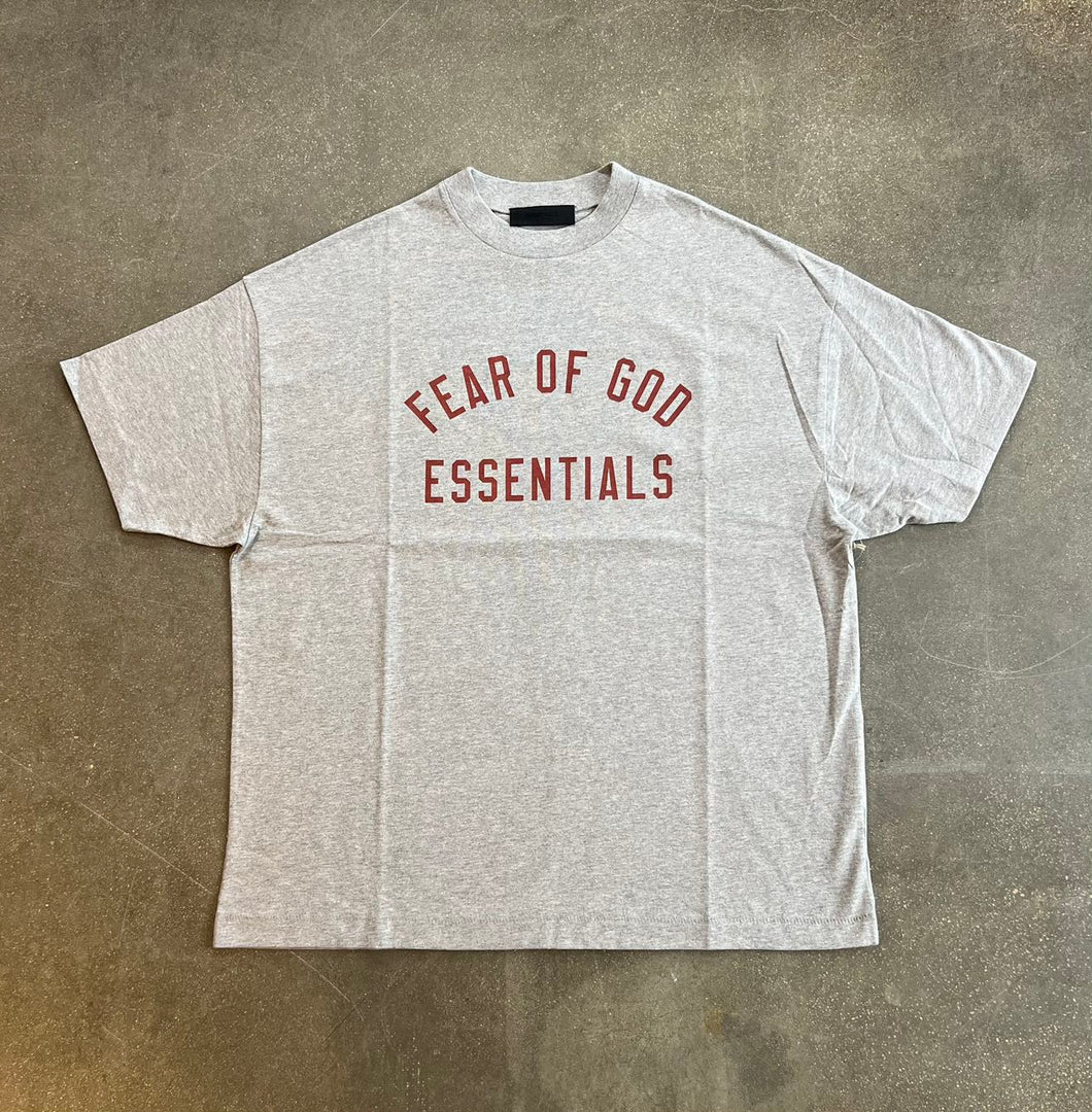 FOG Essentials Dark Heather Oatmeal CrewNeck Tee￼