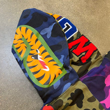 Load image into Gallery viewer, BAPE Mix Camo Shark Full Zip Hoodie
