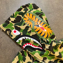 Load image into Gallery viewer, BAPE ABC Green Camo Shark Full Zip Hoodie
