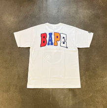 Load image into Gallery viewer, BAPE Zip Big Ape Head White Tee
