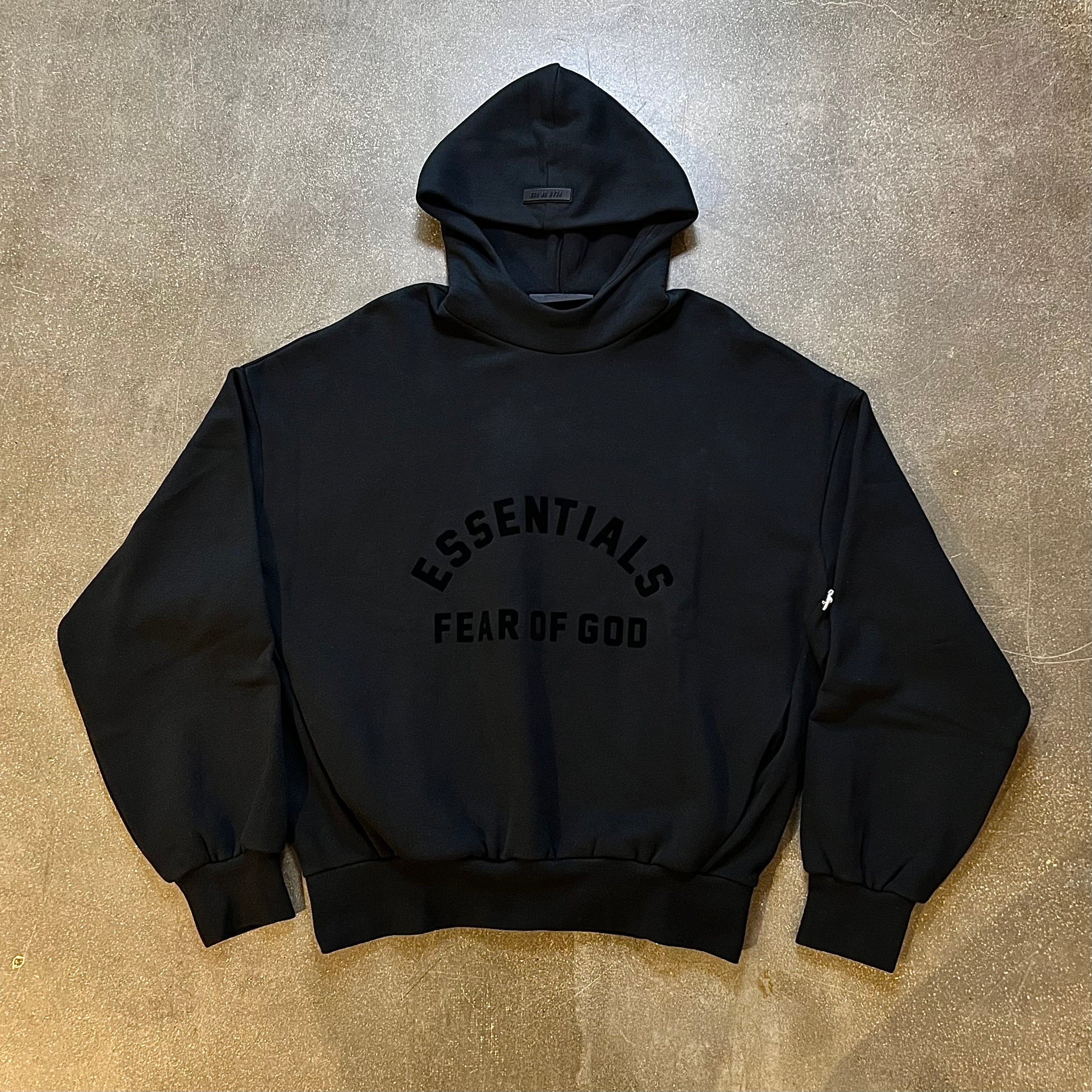 thumbnail image 2 of Fear Of God Essentials Jet Black Hoodie – 100% Authentic, Oversized Fit 2 of 6