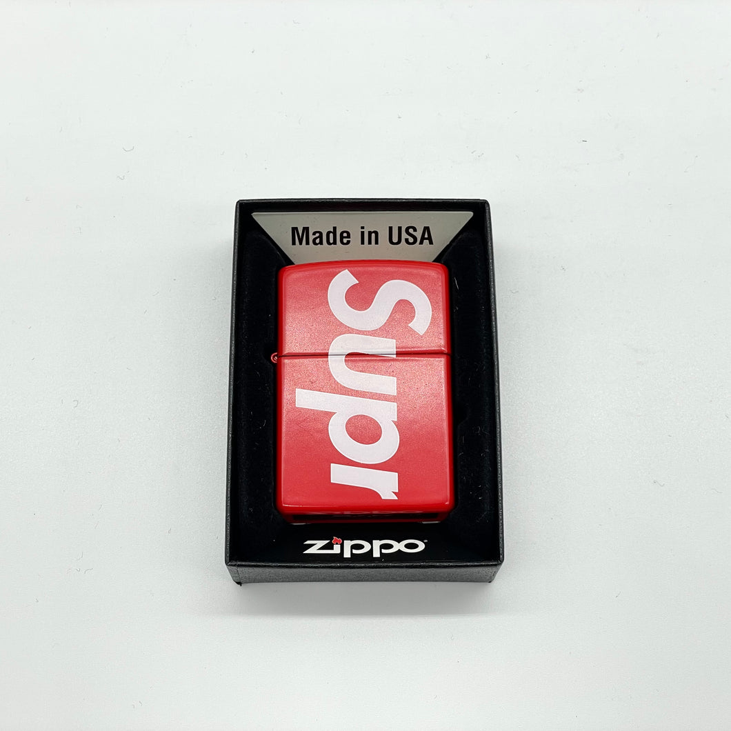 Supreme Logo Zippo Red