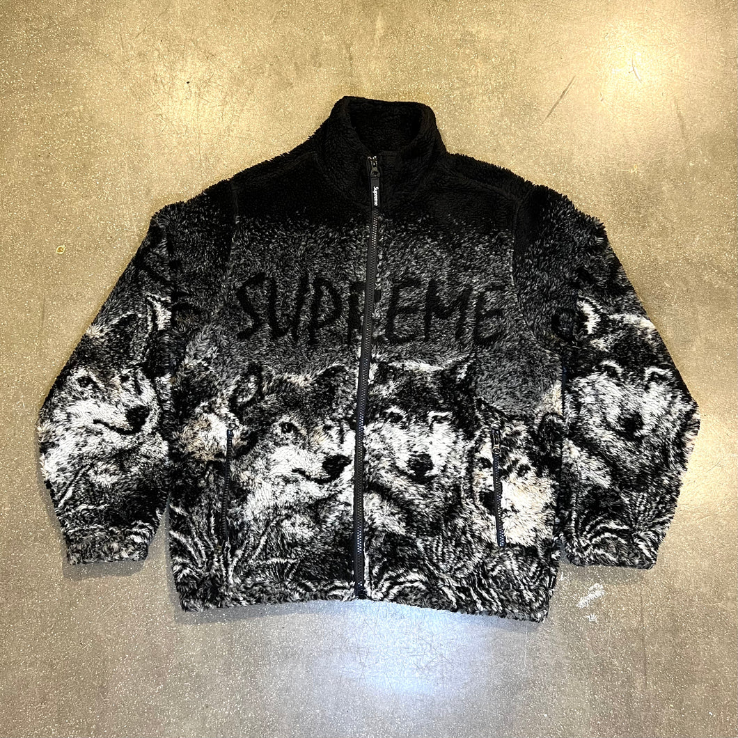 Supreme Wolf Fleece Jacket Black