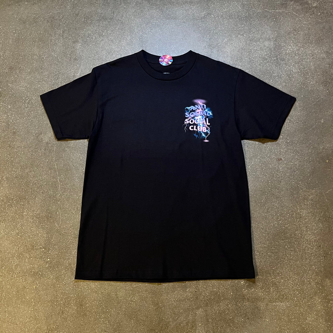 Anti Social Social Club Bolt From The Blue Black Tee