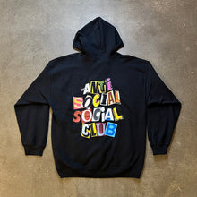 Load image into Gallery viewer, Anti Social Social Club Torn Pages Of Our Story Zip Up Hoodie Black
